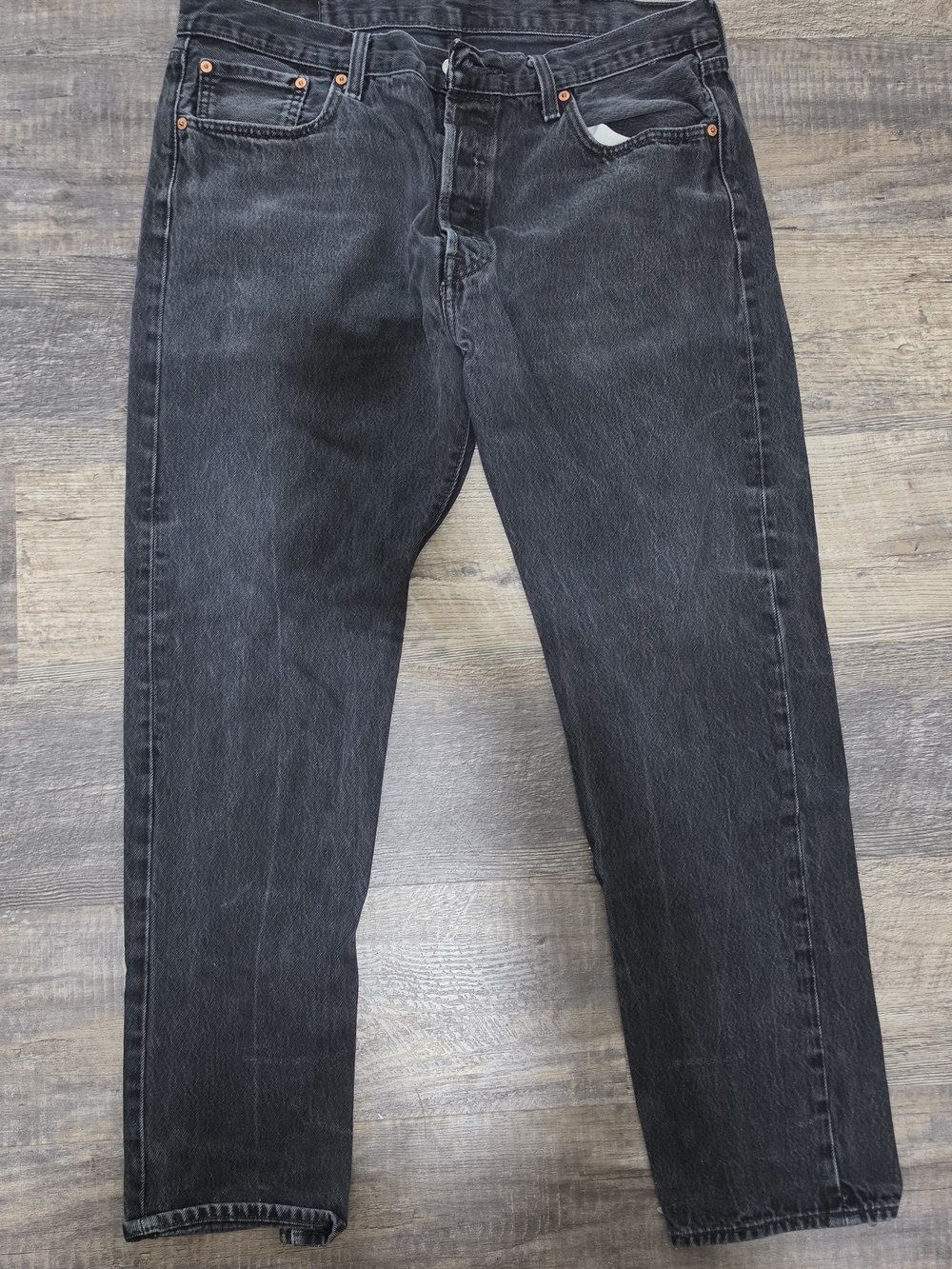 Levi's Men's Black Washed Straight Jeans